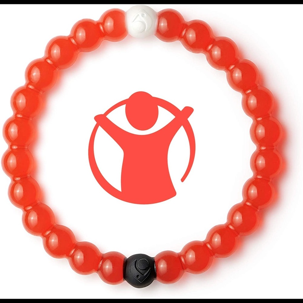 NWOT save the children clear red Lokai - medium